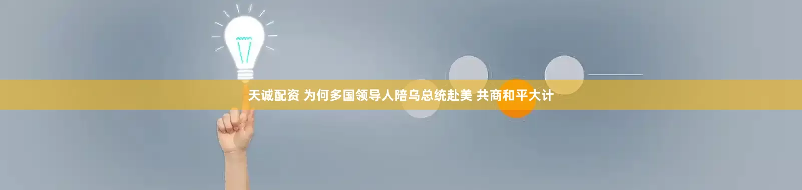 天诚配资 为何多国领导人陪乌总统赴美 共商和平大计