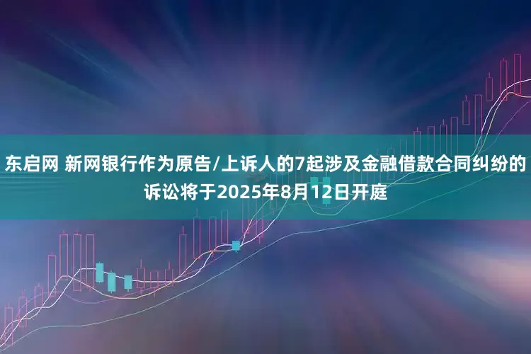 东启网 新网银行作为原告/上诉人的7起涉及金融借款合同纠纷的诉讼将于2025年8月12日开庭